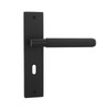 Decoranddecor Hera Matt Black Keyhole Backplate Door Handles Set –