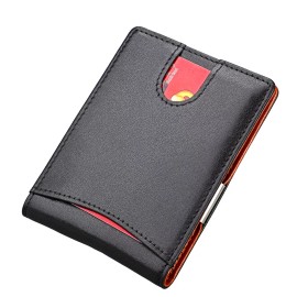Unbranded Slim Minimalist Mens Wallets Rfid Blocking Genuine Leather Money Clip Wallet