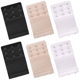 iminoo 6 Pcs Women's Bra extenders 3 Hooks Elastic Bra Extension