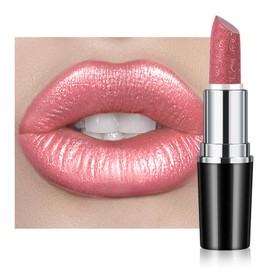 ARCHIDATE Metallic Lipstick Long Lasting, High-Shine, High Pigmented Vibrant Metallic Finish Full Coverage Lip Color, Transfer-Proof, Smooth and Non-Sticky Cup Lightweight Hydrating Shimmer Lipstick