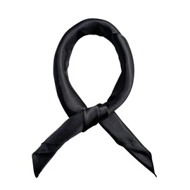 Topmode Women’s Solid Color Square Scarf Neckerchief (Black)