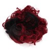 Curly Short Wig Wine Red Women Wig Gradient Color Adjustable