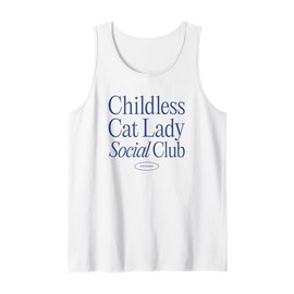 Childless Cat Lady Social Club - Quiet Luxury Aesthetic Tank Top
