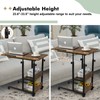 Hadulcet Adjustable C Table with Charging Station, Tiltable Desk C