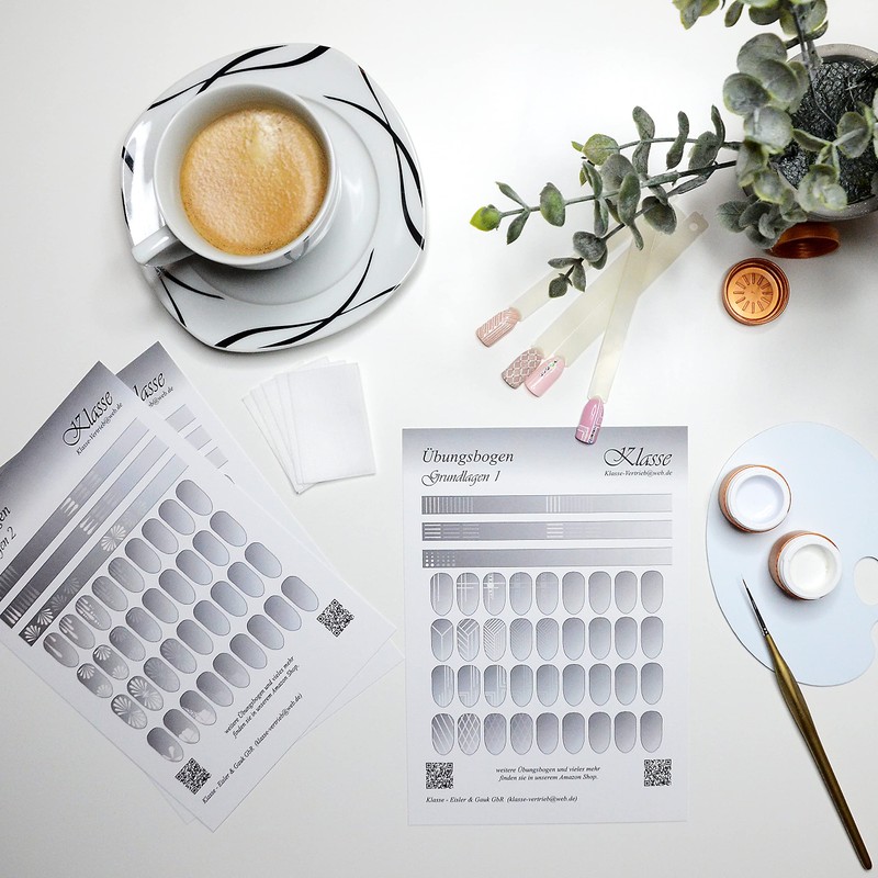 Nail Design Nail Art Practice Sheet Roses