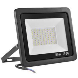 TTiiLoe 50W LED Flood Lights Outdoor, IP66 Waterproof Security Lights Fixture, 6500K Hardwired Wall Lamp, 3500Lm Ultra Thin Work Light, 120° Beam Angle LED Exterior Floodlight for Garden Yard Patio