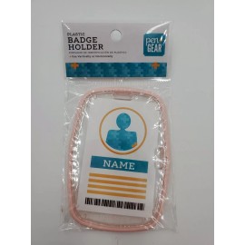 Pen & Gear Badge Holder Name Tags Use Vertically Or Horizontally - Pink color