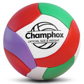 Champhox Soft Volleyball Ball Pink Size 5 for Youth Girls Kids Beginners Team Skills Practicing Training Indoor Outdoor Water Play Beach Pool Volley Ball with Pump & Mesh Bag (Green, Size 5)