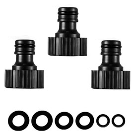 YAAVAAW 3Pack Garden Tap Connector Hose Tap Adapter 3/4inch,Outdoor Female Threaded Tap Connector for Hose Pipe,Threaded Faucet Adapter,Outside Hose Pipe Tap Connector,External Threaded Taps Connector