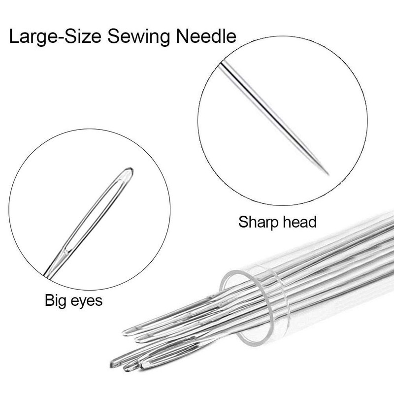 23 PCS Large Eye Stitching Needles Include 3 Sizes Stitching