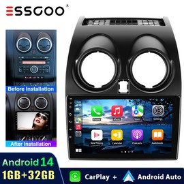 ESSGOO For Nissan Rogue 2008-2011 Android 14 Apple Carplay Car Stereo Radio GPS Navi FM