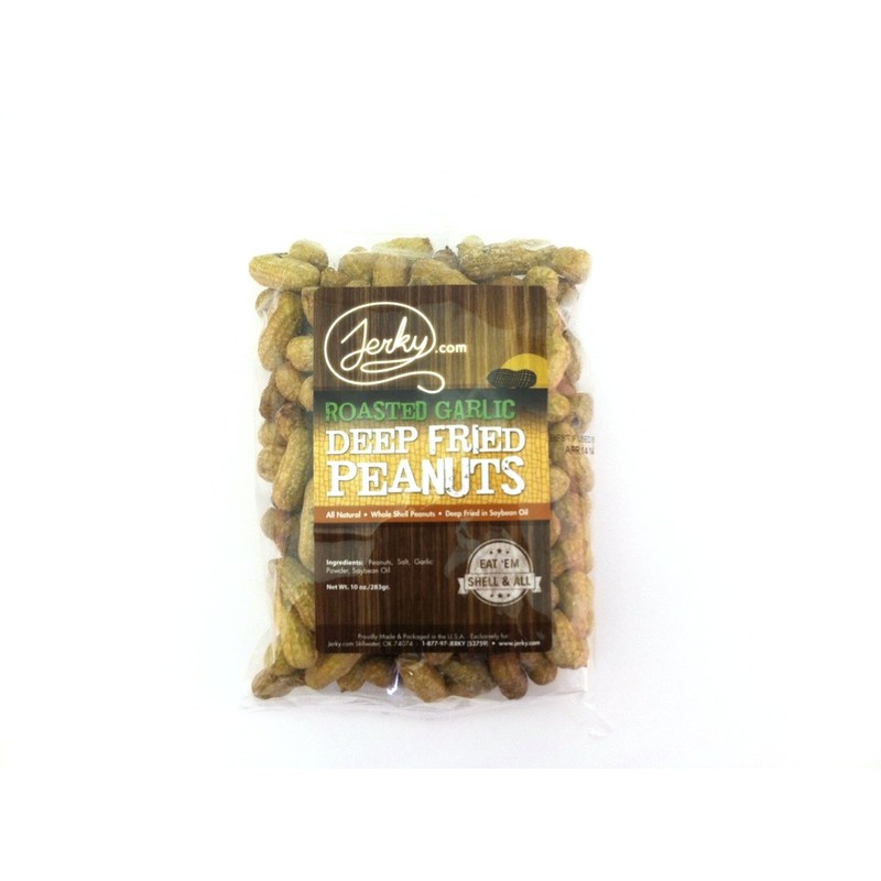 Jerky.com Deep Fried Peanuts in Shell Garlic Flavor 10oz -