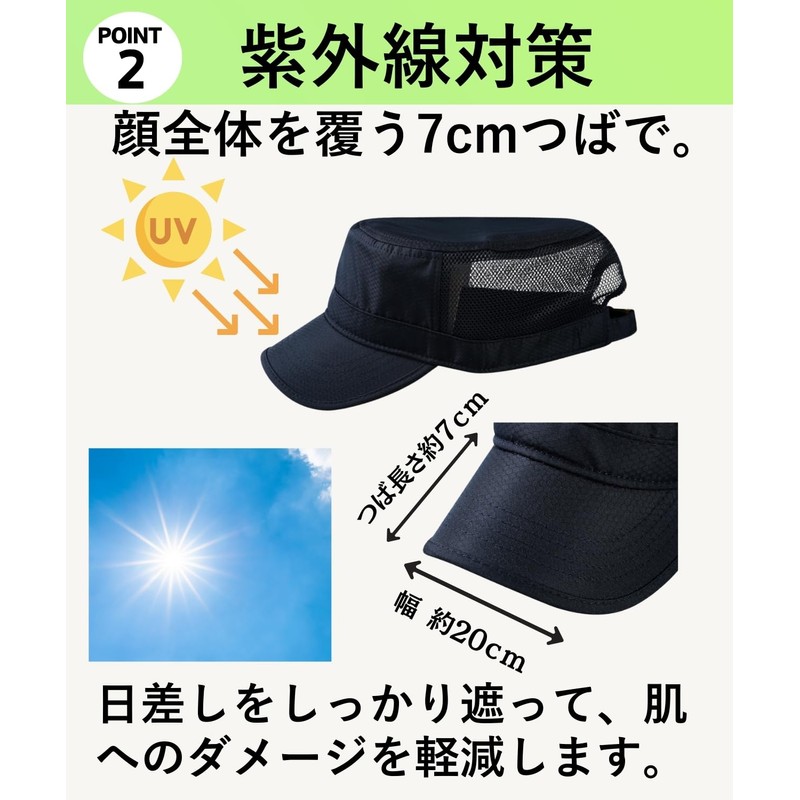 Lunenon Soleil Men's Mesh Cap, Breathable, Summer Hat, UV Protection,