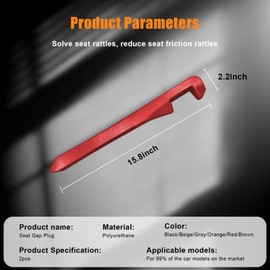 Suvnie 2 PCS Car Seat Gap Filler, Leather Seat Gap Plug to Fill The Gap Between Seat & Console, Seat Crevice Blocker Stop Things from Dropping, Universal Interior Car Accessories (Red)