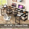 Tangkula 48” L Shaped Computer Desk, Corner Study Writing Desk