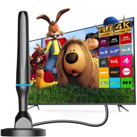 Freeview Digital Indoor TV Aerial with, Portable Indoor Aerial for Smart TV Ariels, HDTV Antenna with & Magnetic Base - 4K 1080P HD Local Channels (TV Aerial) New 2025