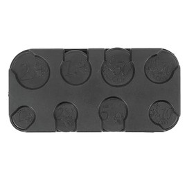 Compact Coin Sorter with 8 Coins, Wallet, Suitable for Waiters, Taxis, Buses, Amusement Park Vendors, Street Vendors, Plastic, Black