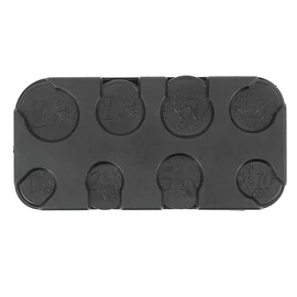 Compact Coin Sorter with 8 Coins, Wallet, Suitable for Waiters, Taxis, Buses, Amusement Park Vendors, Street Vendors, Plastic, Black