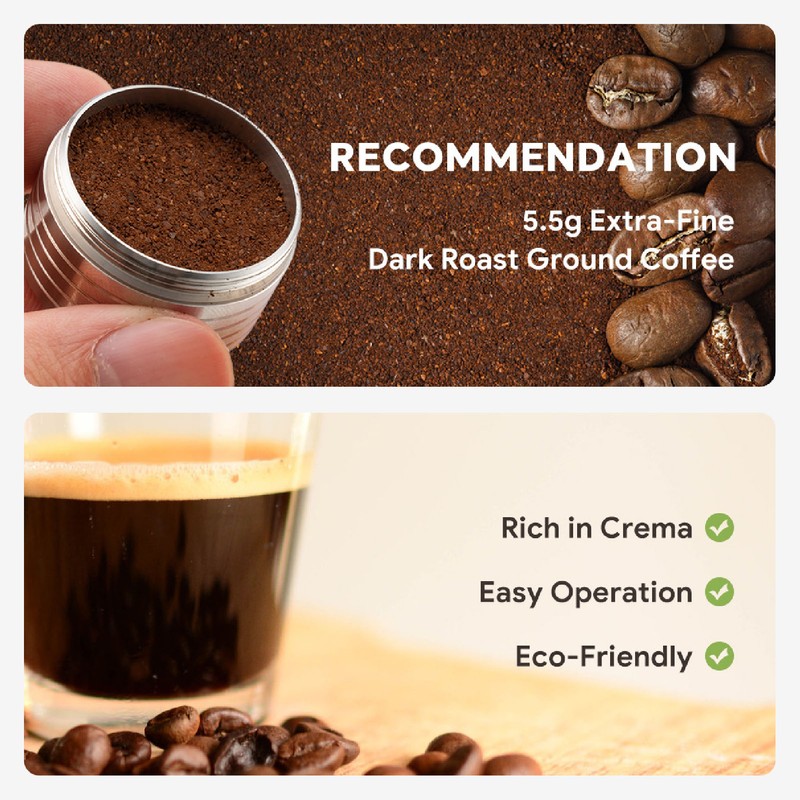 Stainless Steel Coffee Capsule Reusable Coffee Pods Eco Friendly Refillable