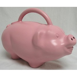 Pig Watering Can, Pink, 1.75 Gallons