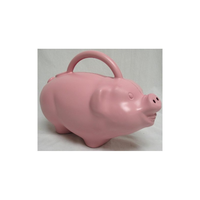 Pig Watering Can, Pink, 1.75 Gallons