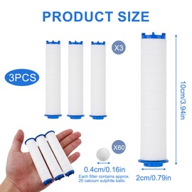 Shower Head Replacement Filter | 2 in 1 PP Cotton Filter for Purified & Softer Water | Effective Removal of Limescale and Chlorine for Healthier Skin and Shiny Hair | Easy Installation