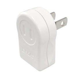 F-FACTORY FE-ELA-TTW Right Angle Plug Outlet for Vertical Orientation, 1 Outlet for Space-Saving AC Adapters and Outlets