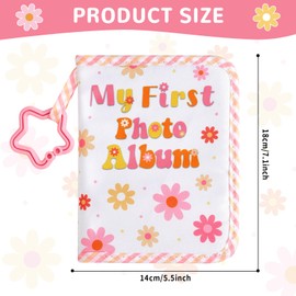 Baby's My First Family Album Soft Photo Cloth Book Groovy Flower My First Book of Photos Retro Boho Baby Memory Album Gift Holds 4x6 Pictures for Babies Newborn Toddler & Kids Baby Shower