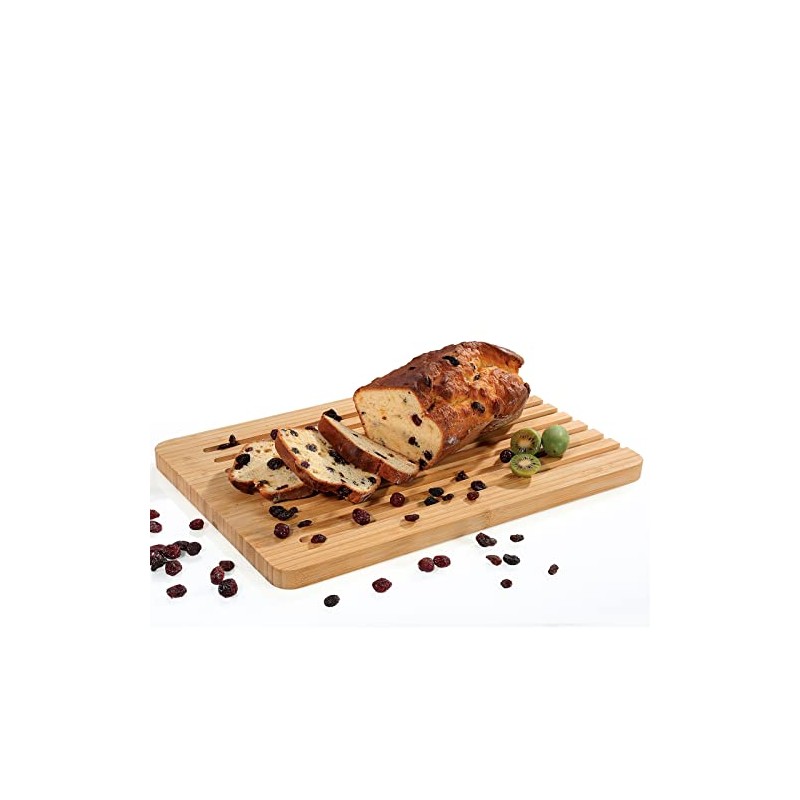 Bread Chopping Board with Crumb Groove Bamboo Kitchen Board Wood