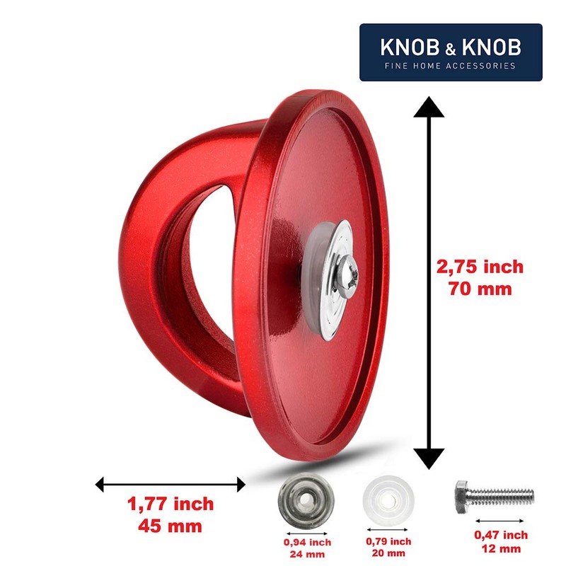 NOKESS Universal Pot Lid Replacement Red Knobs Pan Lid Holding