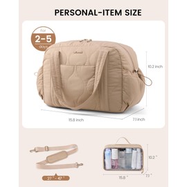 LOVEVOOK Gym Bag for Women, Puffer Travel Duffle Bag with Wet Pocket, Lightweight Carry On Bag Weekender Overnight Bag with Toiletry Bag, Multiple Pockets Personal Item Travel Bag for Airplanes