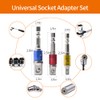 Flexible Drill Bit Extension Set & Universal Socket Tool, Bendable