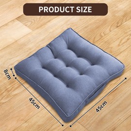 DAWNTREES Premium Booster Seat Cushion - 45x45x8cm Thick Support Pad for Armchairs, Dining Chairs, Cars & Sofas - Ideal for Pregnancy & Post-Operative Recovery - Gray-Blue Color