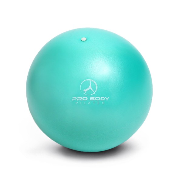 ProBody Pilates Ball Small Exercise Ball, 9 Inch Bender Ball, Mini Soft Yoga Ball, Workout Ball for Stability, Barre, Fitness, Ab, Core, Physio and Physical Therapy Ball at Home Gym & Office (Aqua)