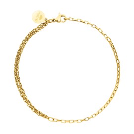 Purelei® Kumu O Mix Armband (Gold) – Elegantes, verspieltes Damen Armband mit Plättchen – Edelstahl 18K – Verstellbare Länge 16,5/18,5/20 cm – Hawaiianisch inspiriert