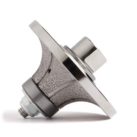 YDROWN B25 Diamond Router Bit Half Bullnose Vacuum Brazed Wheel with 5/8-11 Thread for Stone Granite Marble Concrete Quartz Counter top Edge Floor Tile Edge Repair refinsihing (B25)