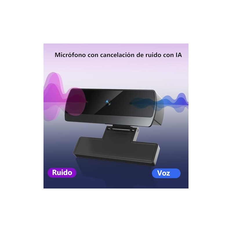 Cámara Web PC, Full HD 1080P, con micrófono Dual con
