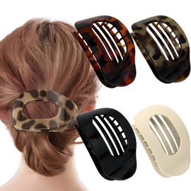 Pack of 4 Flat Hair Clips for Women, Hair Clip, Flat Claw Clip, Strong Hold Women's Hair Clips, Hair Clip for Thick and Thin Hair
