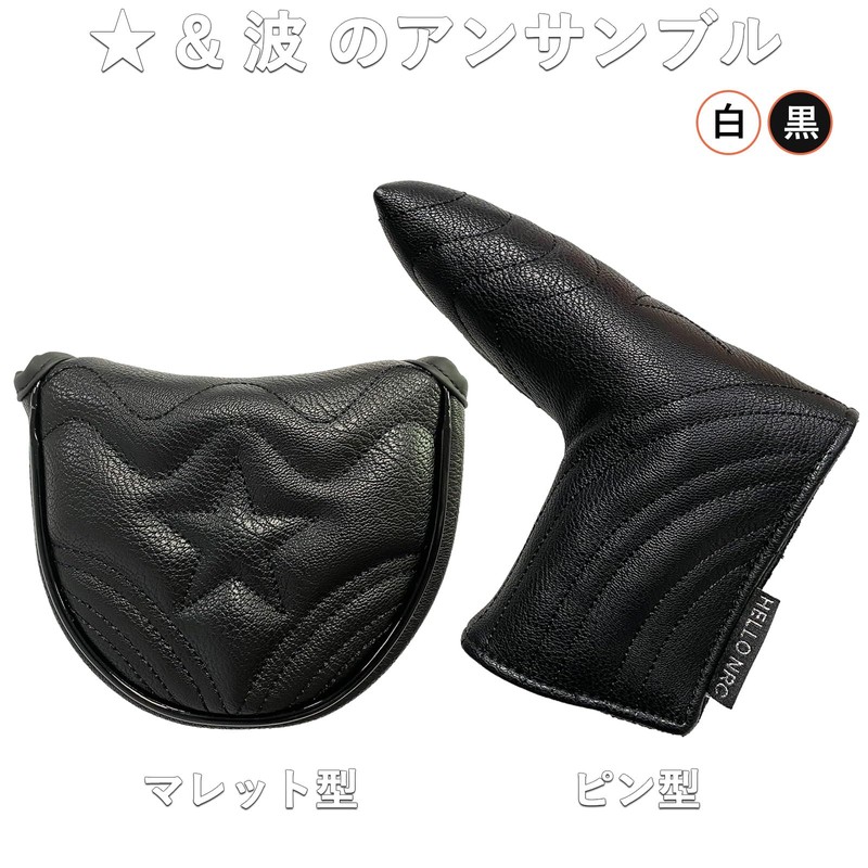 Golf Headcover Putter Mallet Cover Pin Type Golf Headcover Single