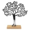 SiL Interiors Aluminium Tree of Life on Wooden Plinth 33cm