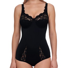 Susa Women's Body With Elastic Lace Latina Bodysuit, Black (004), 75E
