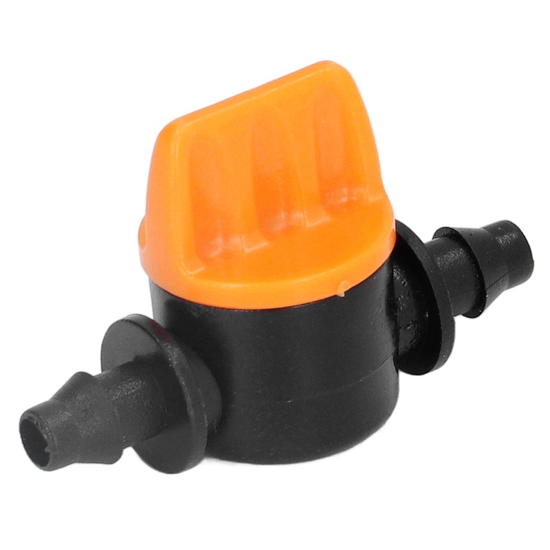 100Pcs 4/7 Barb Valve Irrigation Mini Pipe Water Valve Through
