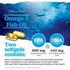 Omega 3 Fish Oil 1000mg - 180 Softgel Capsules -