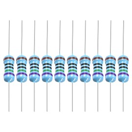 YOKIVE 50 PCS Metal Film Resistors, 750 Ohm Resistor with 1/2W 1% Tolerance, Lead, Good for DIY Electronic Projects (5 Color Bands, 9±1mm)