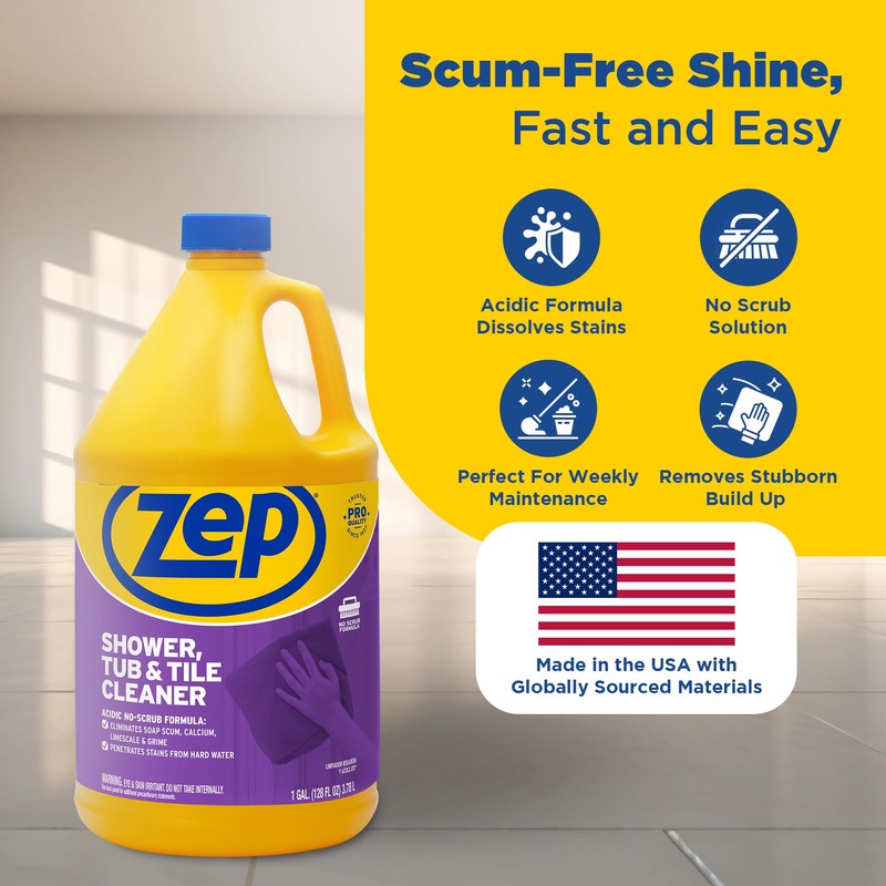 Zep Shower Tub and Tile Cleaner 1 Gallon ZUSTT128 (Case