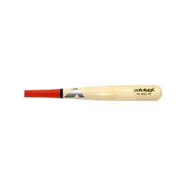 Annex Model Y57 Maple Wood Baseball Bat (Youth) (Lumberjack Red Handle/Clear Coat Barrel, (27-Inch/22 to 20-Ounce ((-5 to -7)))