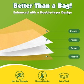 Dog Poop Bags with Tie Handle - 2-Ply Extra Thick & Leak-Proof Doggy Poop Bag, Unscented and Odor Blocking, 50 Count Doggie Bags – Easy to Open, No More Warm or Gross Pickups