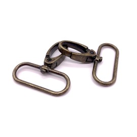 KOTAIFA 1-1/2 inch Swivel Clasps Swivel Lobster Claw Clasp 1.5 inch Swivel Clips 38mm Swivel Hooks for Purse Bag Making 8pcs Antique Bronze