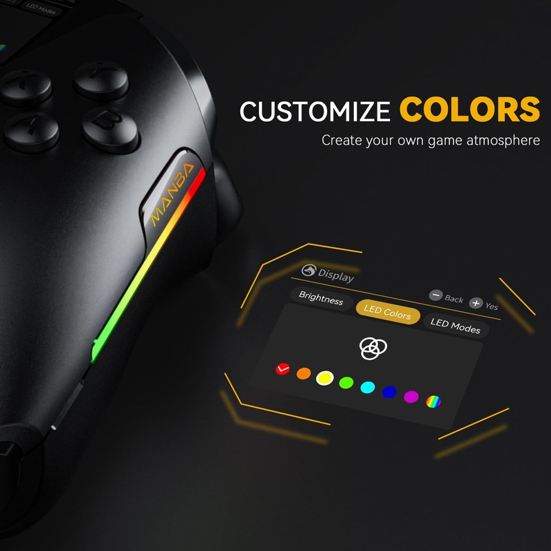 MANBA ManbaOne Interactive Screen Wireless Gaming Controller for PC/Switch/iOS/Android,Hall Effect