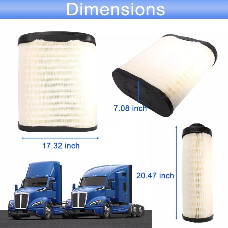 VEHITO Engine Air Filter D37-1061 Fit For 2023 Kenworth T680